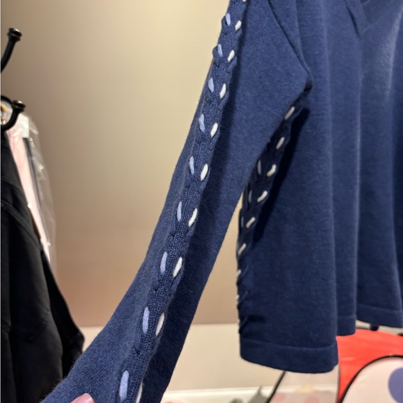 Charlie B whipstitch v neck sweater - Picture 4 of 4